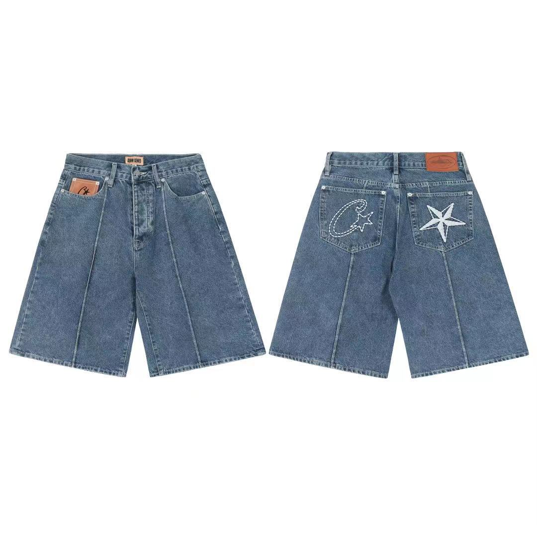 Corteiz C-Star Denim Trucker Short - M image