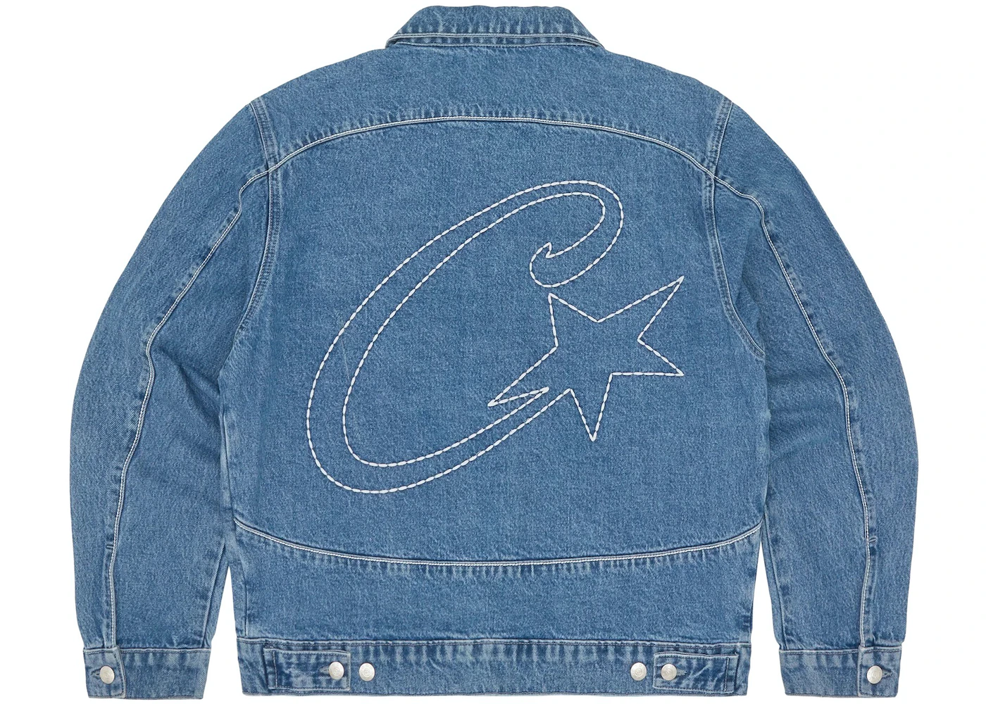 Corteiz C-star denim Trucker jacket - Blue, L image