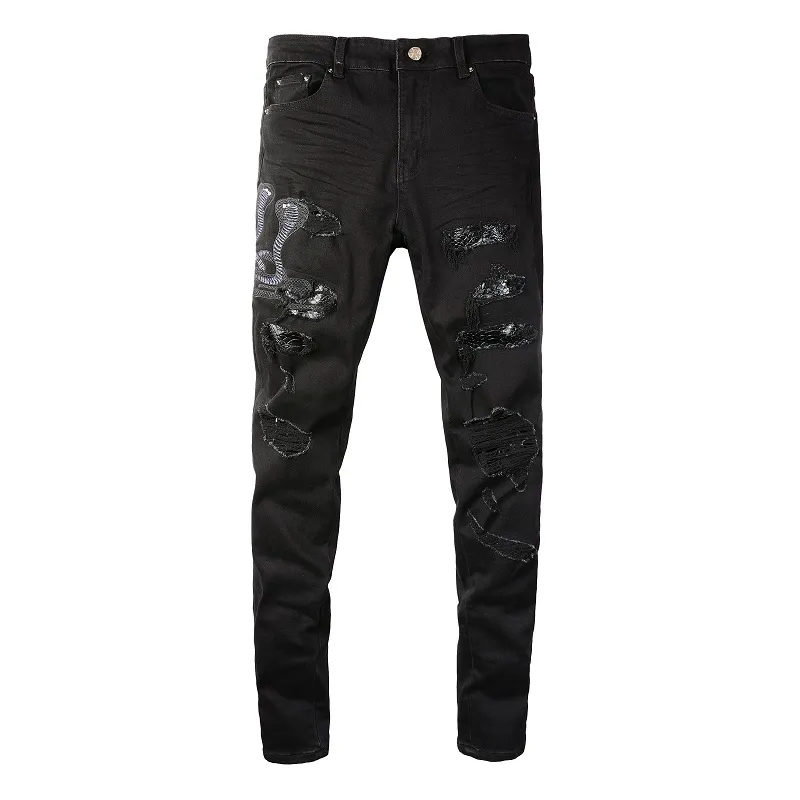 Amiri Snake Jeans - Black, 36 image