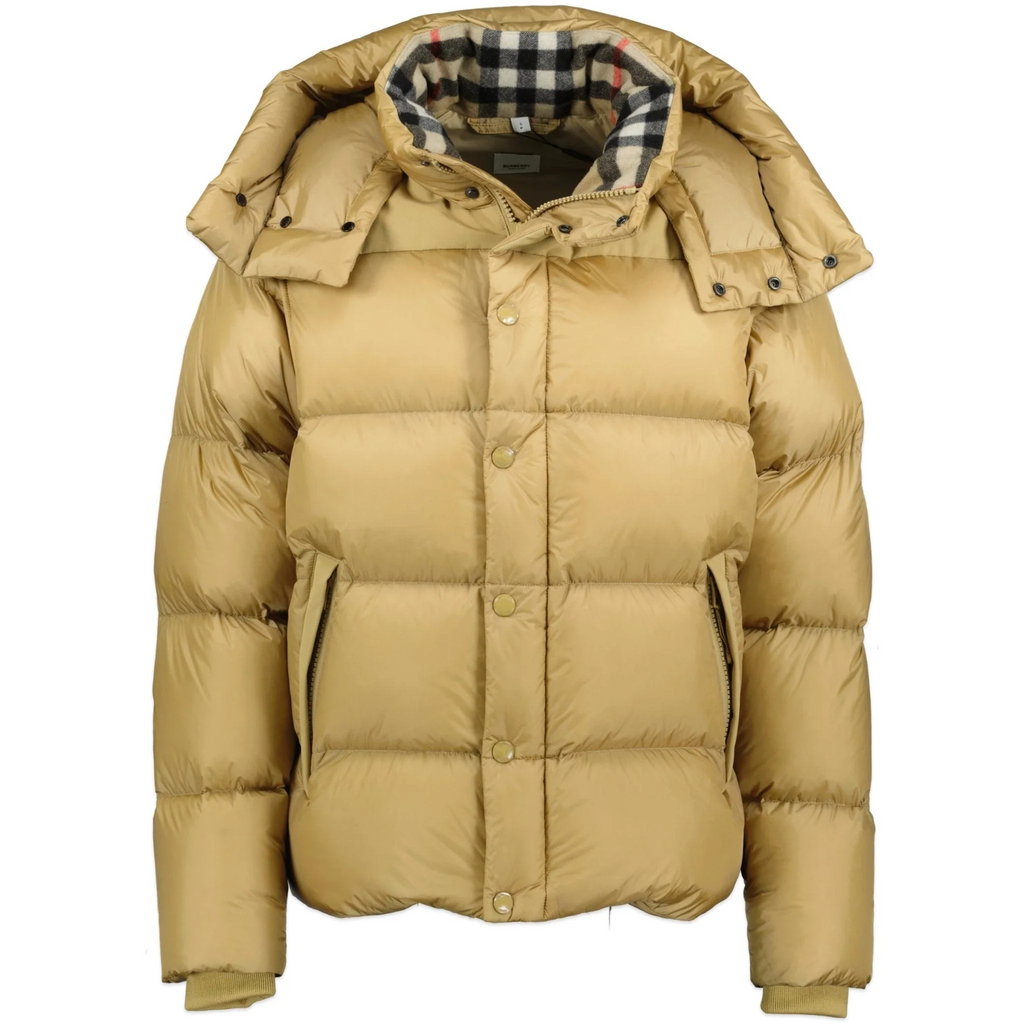 Burberry detachable sleeve hooded puffer jacket - Khaki, L image