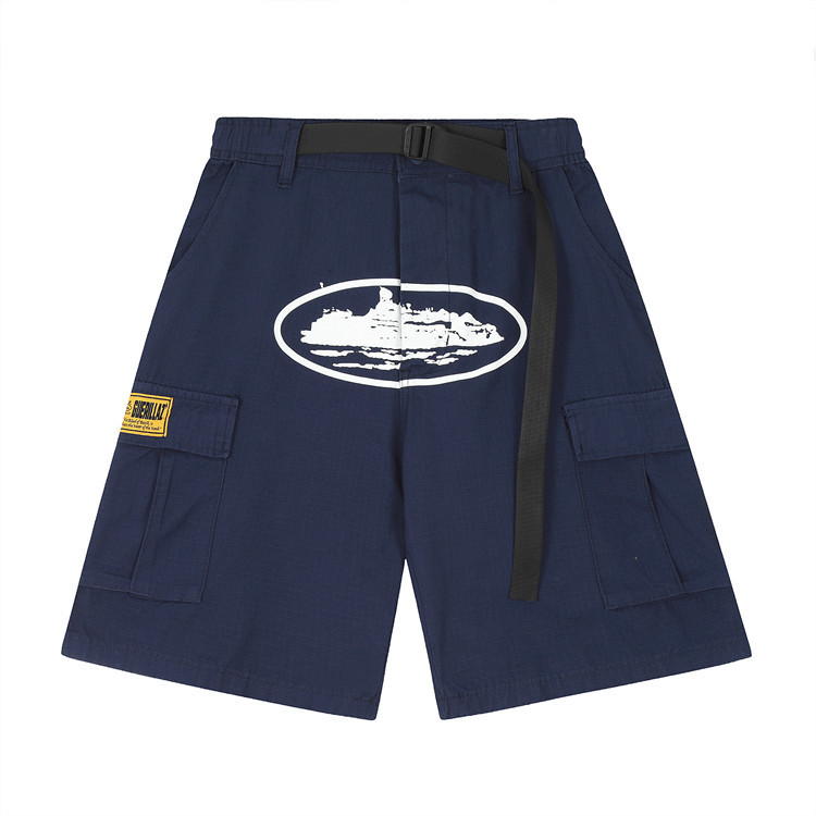 Corteiz Alcatraz Cargo Short - Navy, L image