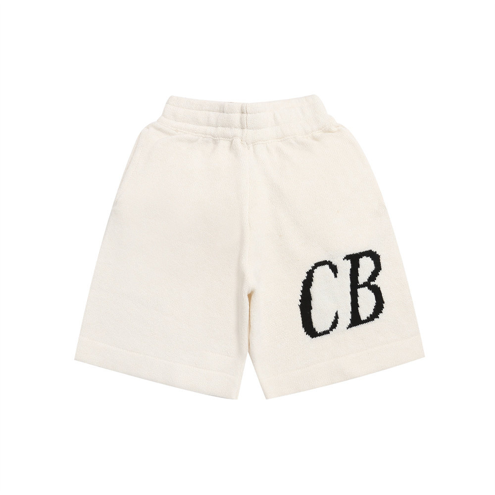 Cole Buxton intarsia knit shorts "CB" Monogram