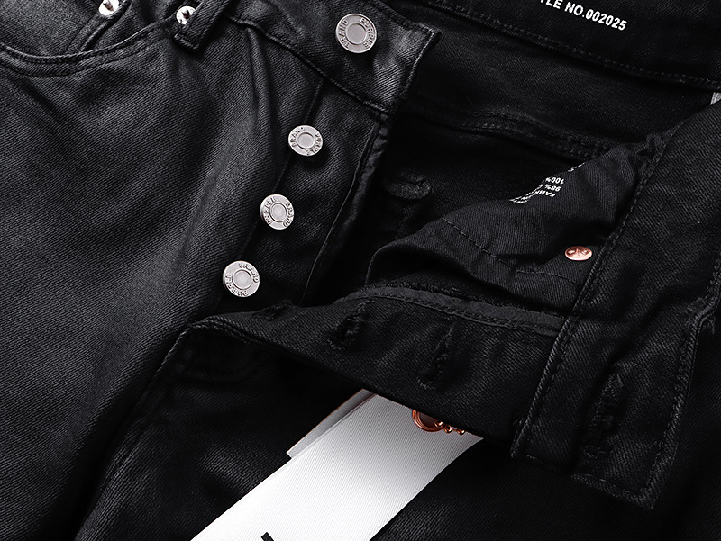 Purple Brand Washed Black Paint Splatter Distressed Flared Jeans