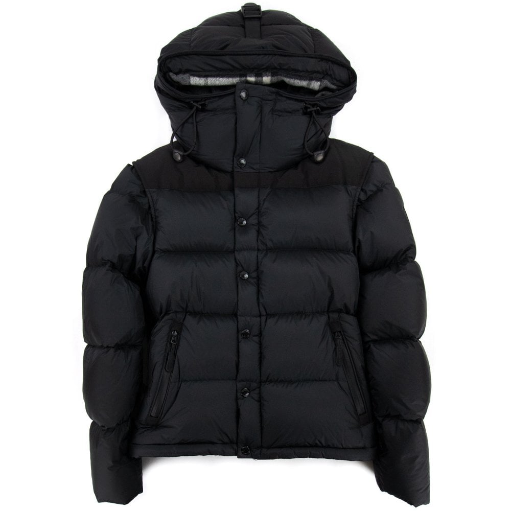 Burberry detachable sleeve hooded puffer jacket image 1