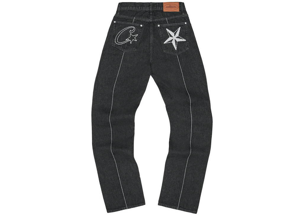 Corteiz C-star Denim Trucker Jeans - Black, S image