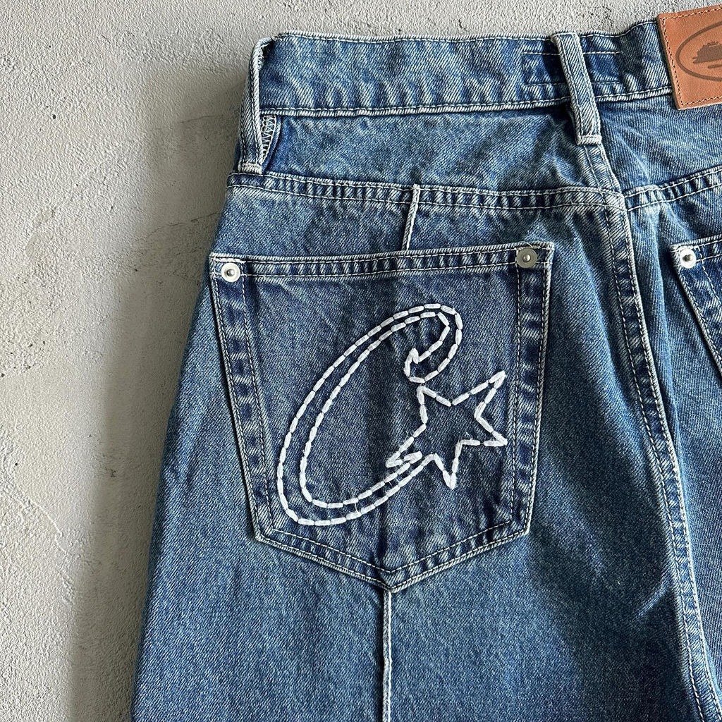 Corteiz C-Star Denim Trucker Short image 1