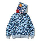 ABC CAMO SHARK FULL ZIP HOODIE - Light Grey, XXL image