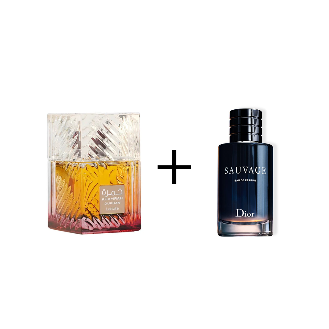 Lattafa Khamrah dukhan 100 ml + Dior sauvage 100 ml